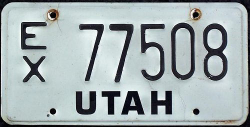 Utah  police license plate image