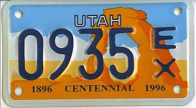 Utah  police license plate image