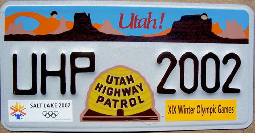 Utah  police license plate image