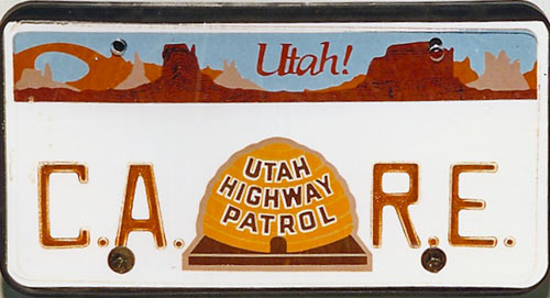 Utah  police license plate image