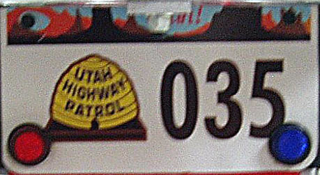 Utah  police license plate image