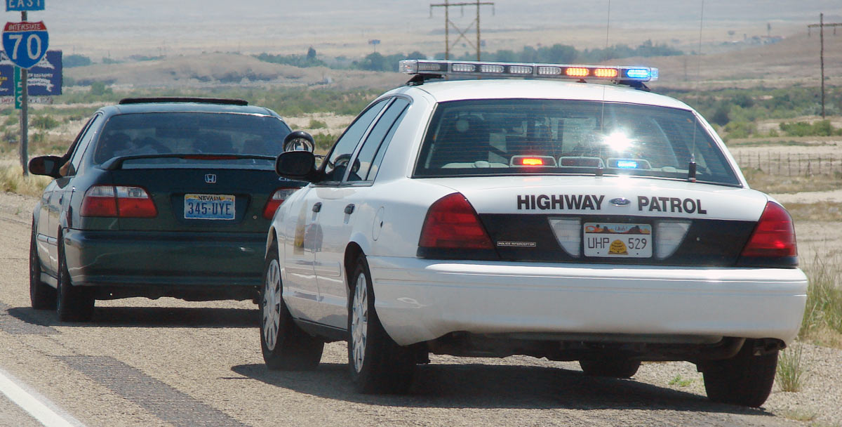 Utah  police license plate image