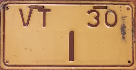 Vermont  police license plate image