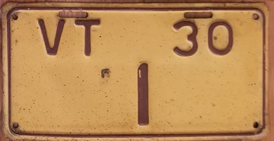 Vermont  police license plate image