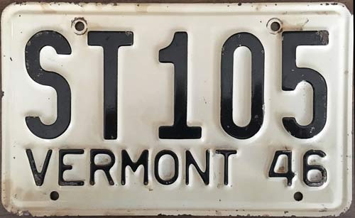 Vermont  police license plate image