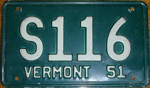 Vermont  police license plate image