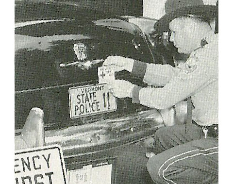 Vermont  police license plate image