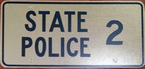 Vermont  police license plate image