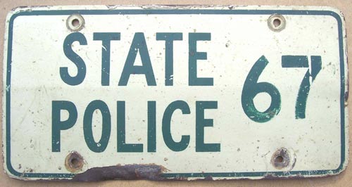 Vermont  police license plate image