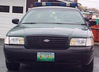 Vermont  police license plate image