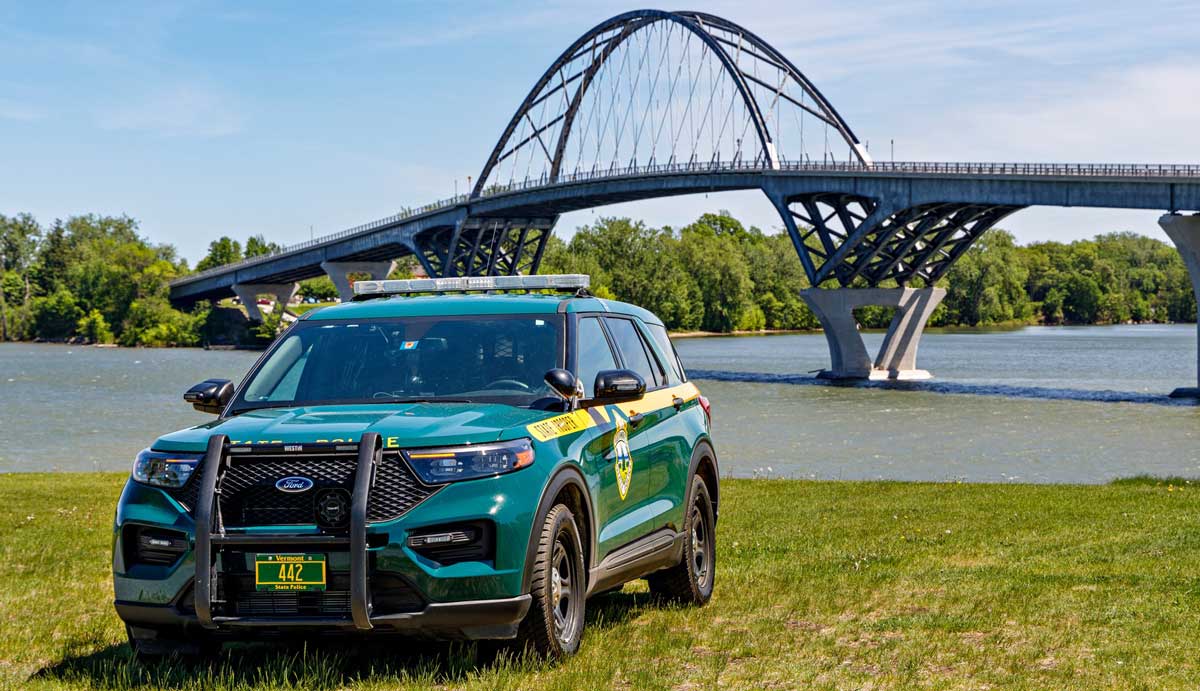 Vermont  police car