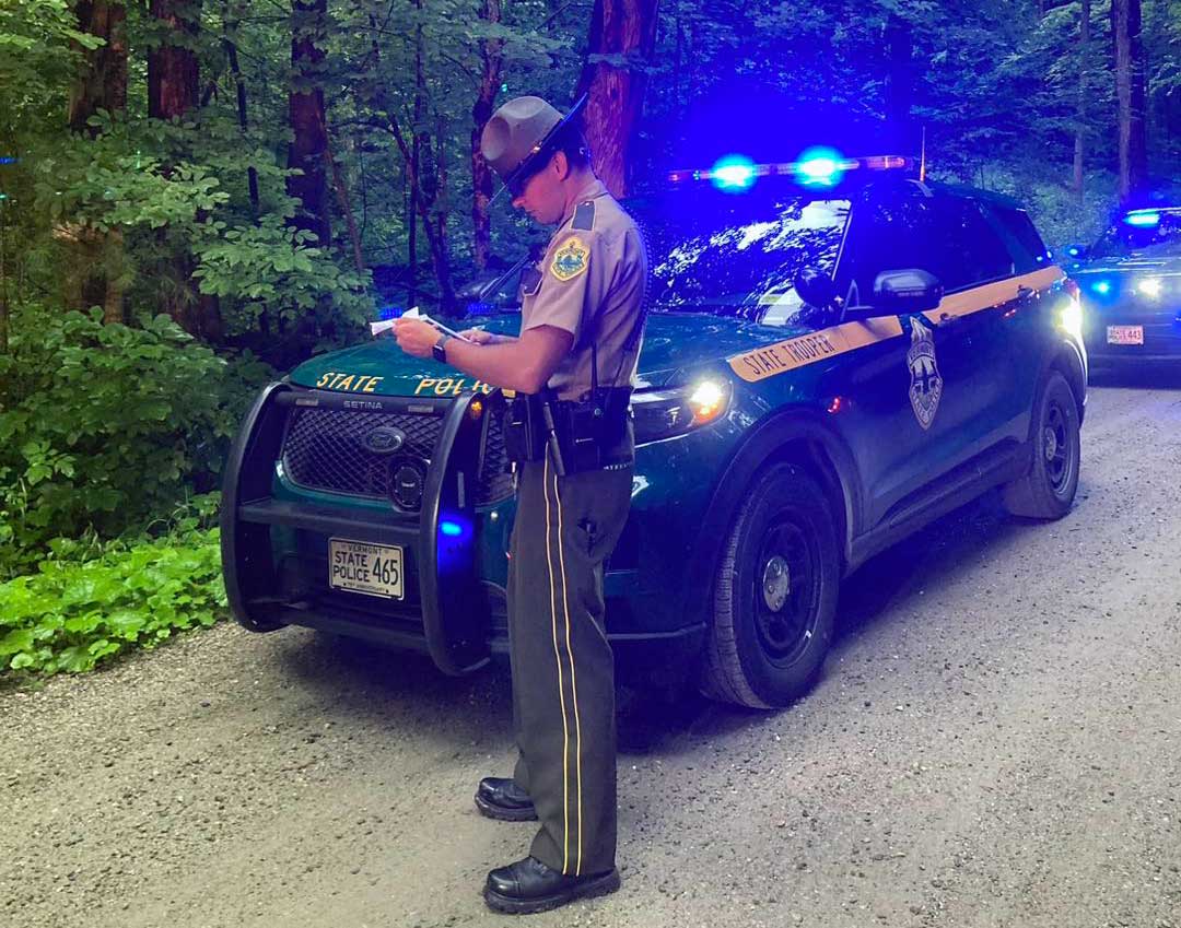 Vermont  police car