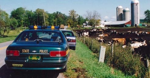 Vermont  police license plate image