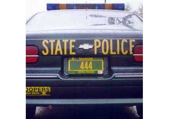 Vermont  police license plate image