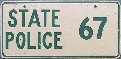 Vermont  police license plate image