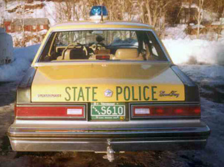 Vermont  police license plate image