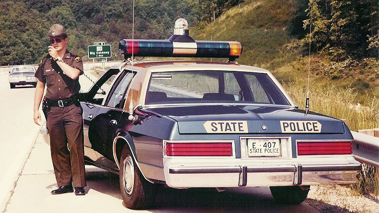 West Virginia  police license plate image